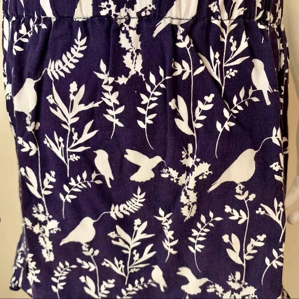 OSCAR DE LA RENTA Girls Cotton Poplin Bird Print Skirt Elastic Waist Ruffle Hem - Picture 13 of 16